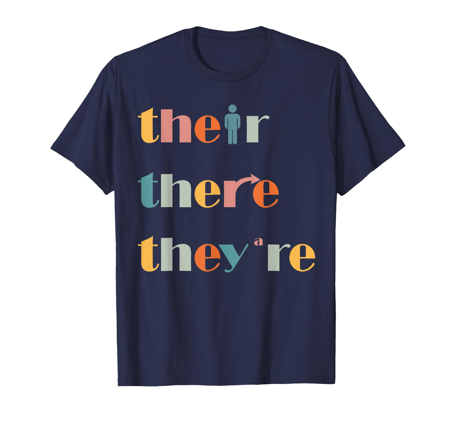 Their There They're English Teacher Grammar Explanation Men Women T-Shirt