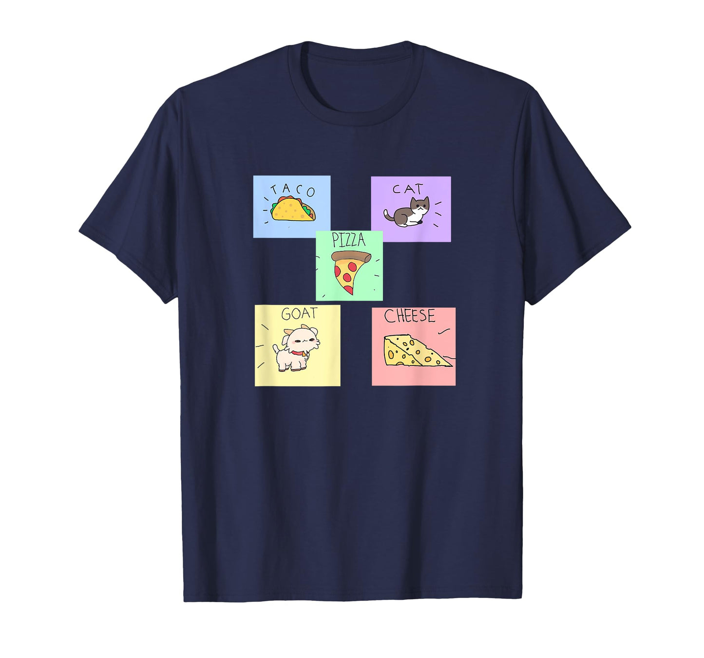 Taco Cat Goat Cheese Pizza Artwork Men Women Kids T-Shirt