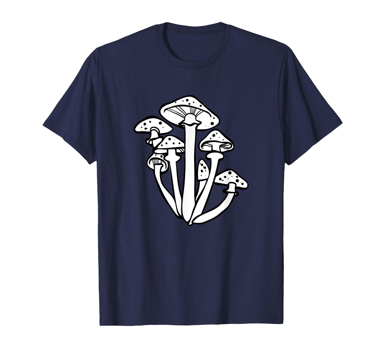 White Mushroom Art Mycologist Gear Mushroom Growers Mycology T-Shirt