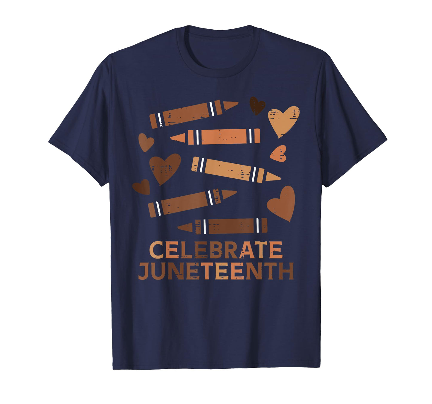 Celebrate Juneteenth Crayons June 19th 1865 Women Girls T-Shirt