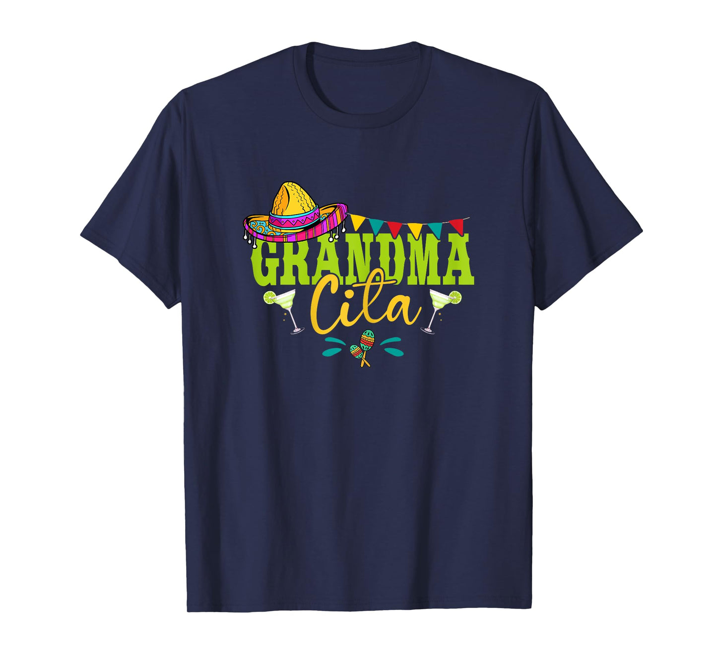 Grandmacita Grandma Mexican Sombrero Margarita Cinco De Mayo T-Shirt