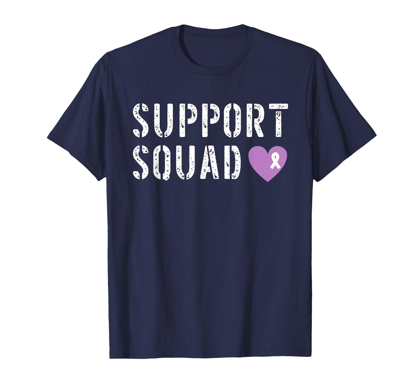 Support Squad Pancreatic Cancer Awareness Purple Ribbon T-Shirt