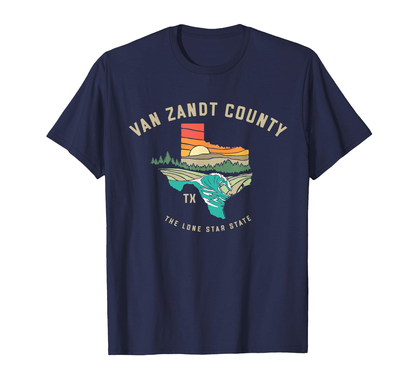 Van Zandt County Texas Outdoors Vintage Nature Design T-Shirt