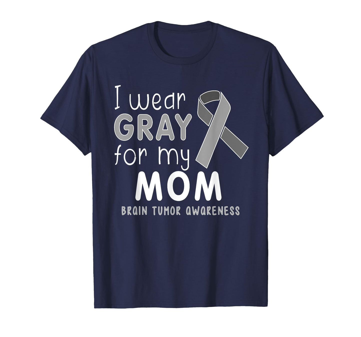 Child Youth I Wear Gray for My Mom, Brain Tumor Awareness T-Shirt