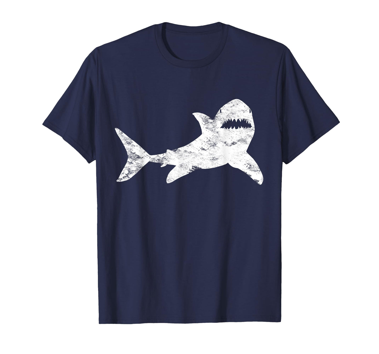 Shark Distressed Cool Vintage T-shirt Shark Bite Tee T-Shirt