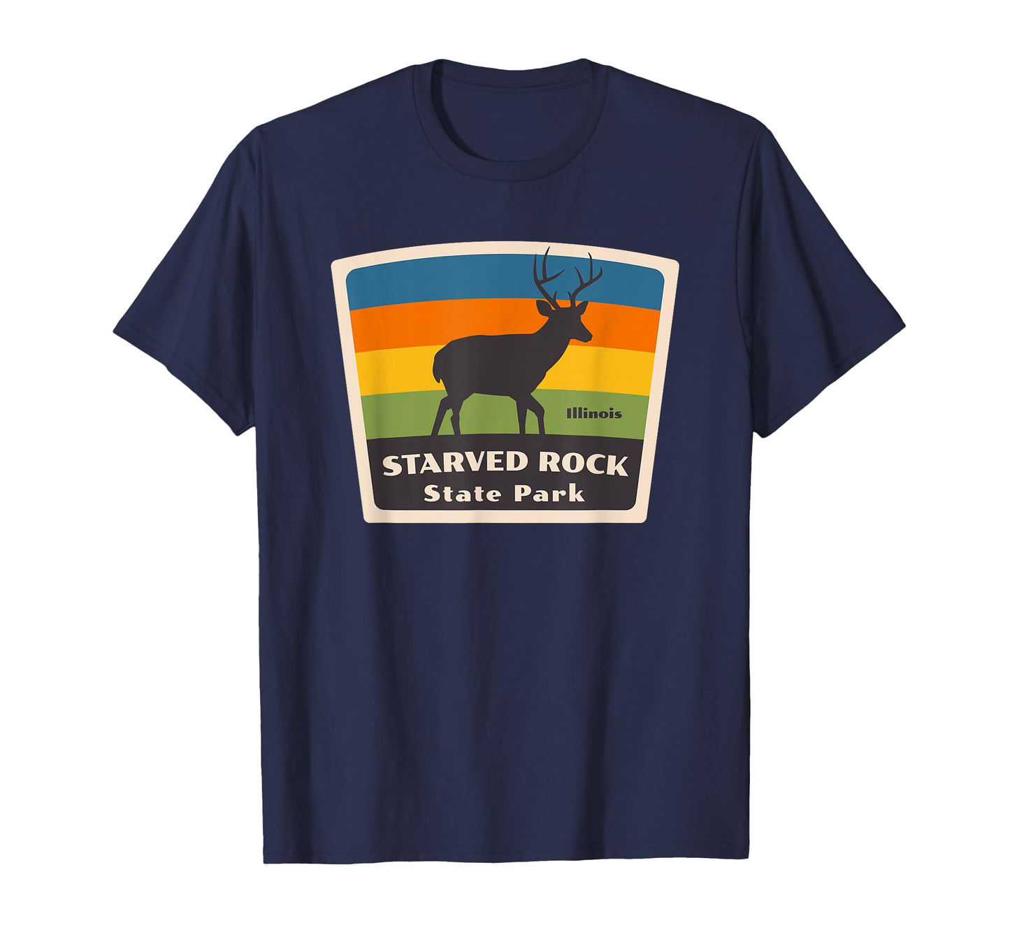 Starved Rock State Park Illinois Deer IL Souvenir Vacation T-Shirt