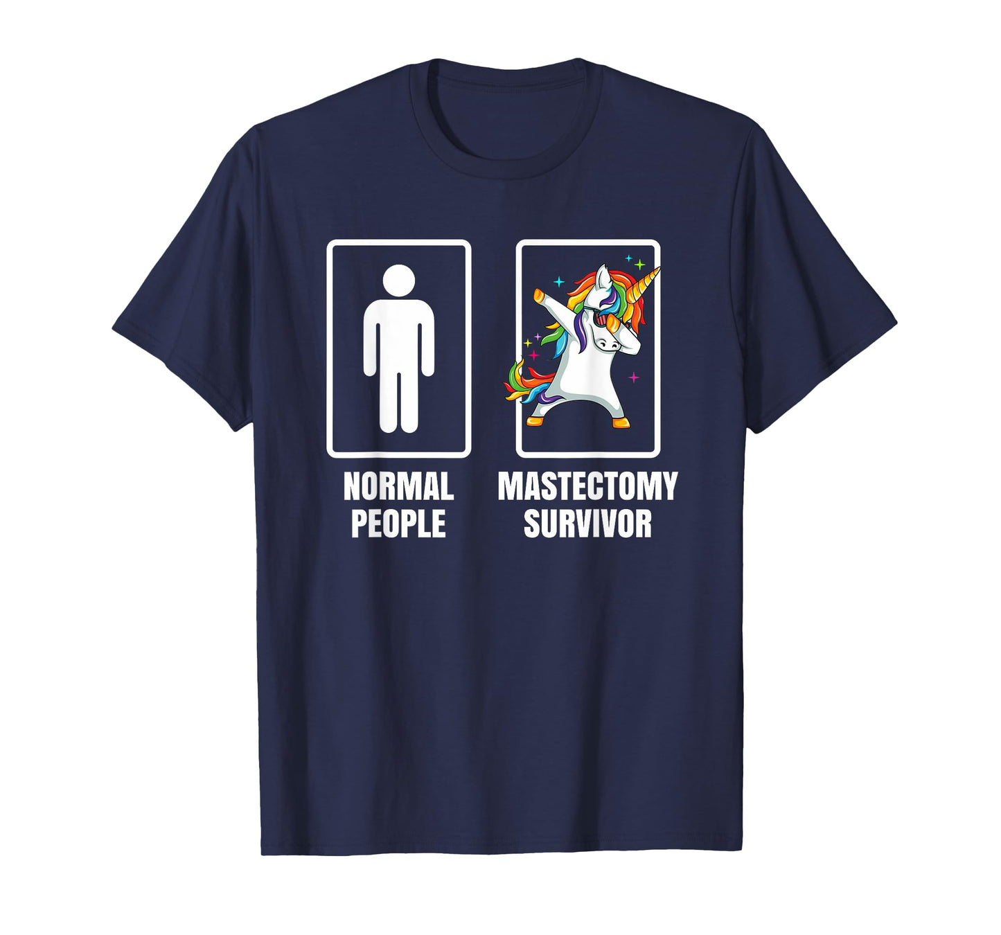 Dabbing Unicorn Mastectomy Surgery Survivor Recovery Gift T-Shirt