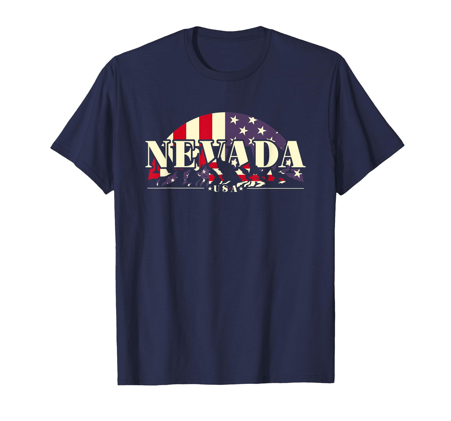 American State Nevada, Vintage Mountain Nature Hiking T-Shirt