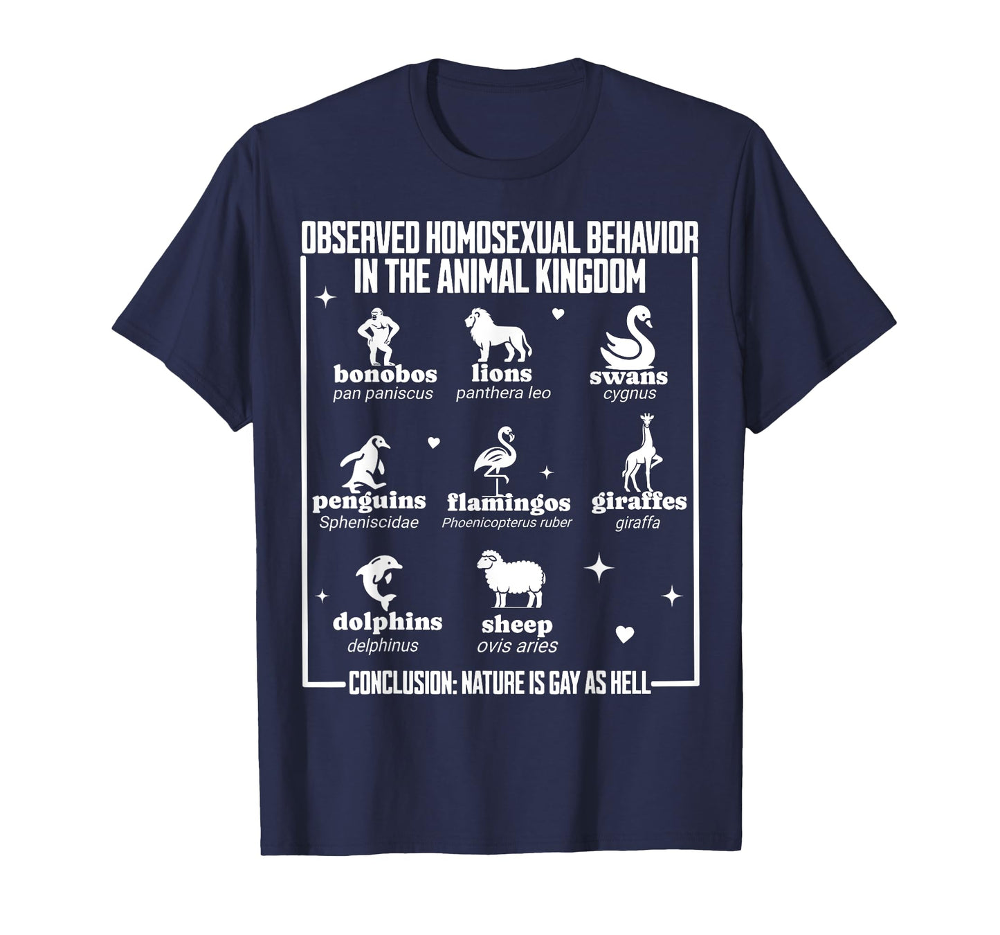 Nature Is Gay Funny LGBTQ Pride Month Animals Parade Queer T-Shirt