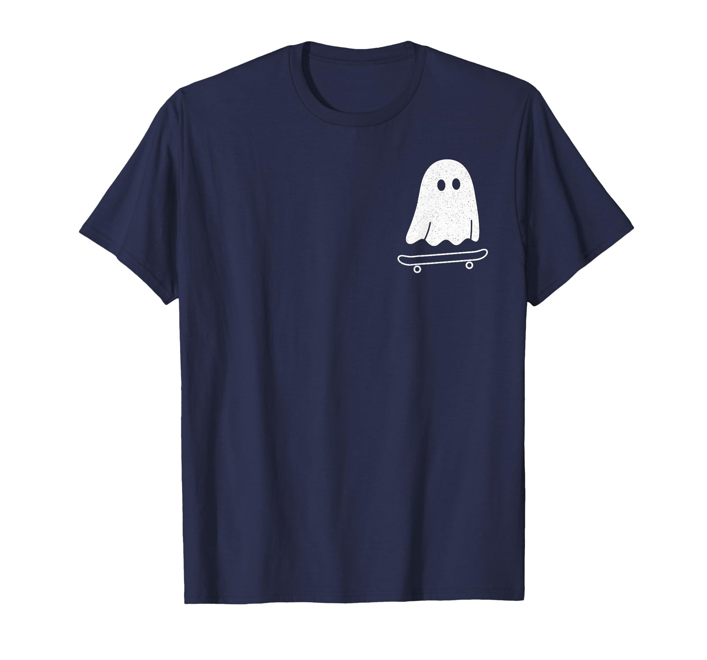 Ghost On Skateboard Funny Retro Halloween Costume Boys Kids T-Shirt