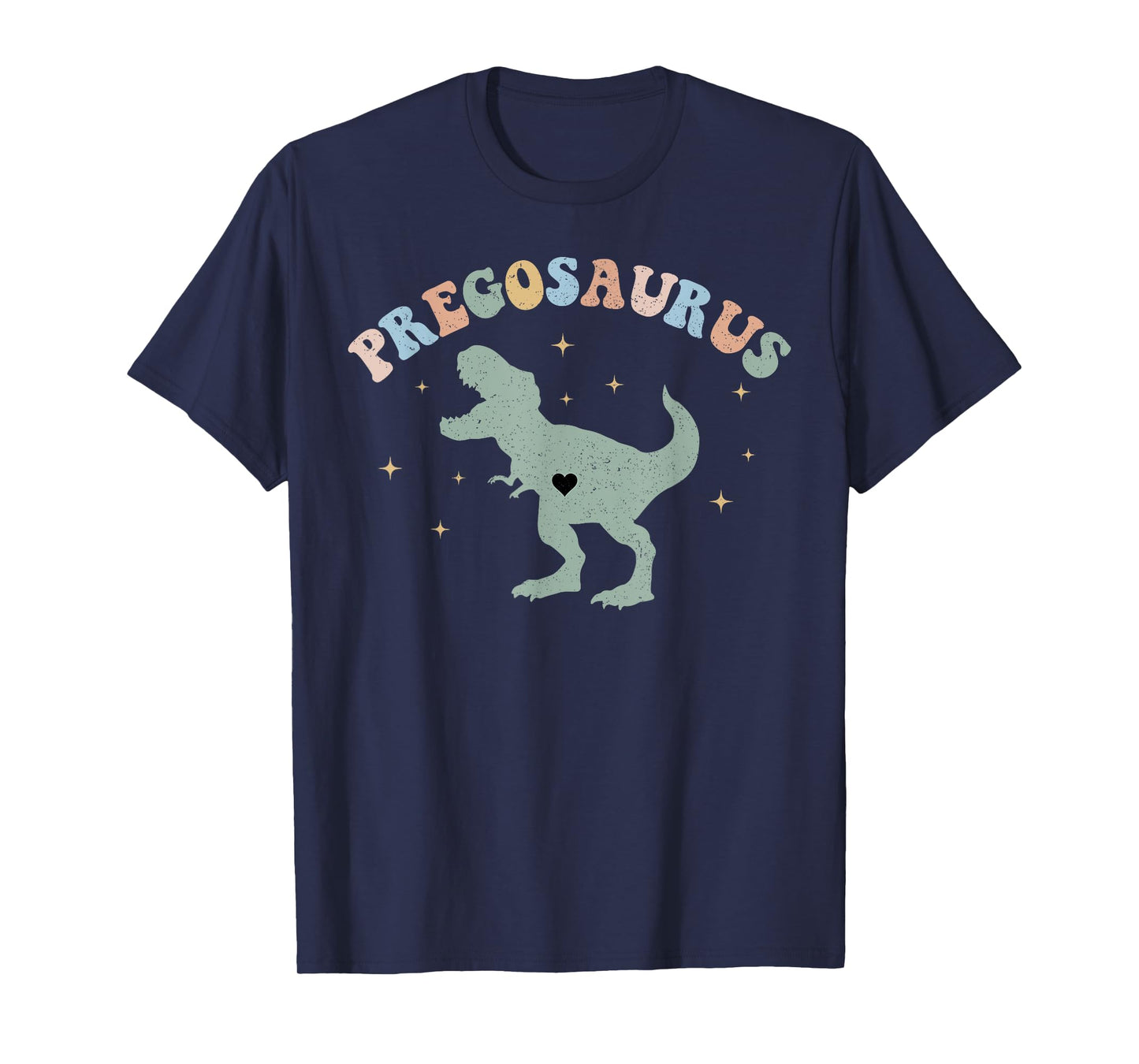Retro Pregosaurus Pregnant Dinosaur Pregnancy Announcement T-Shirt
