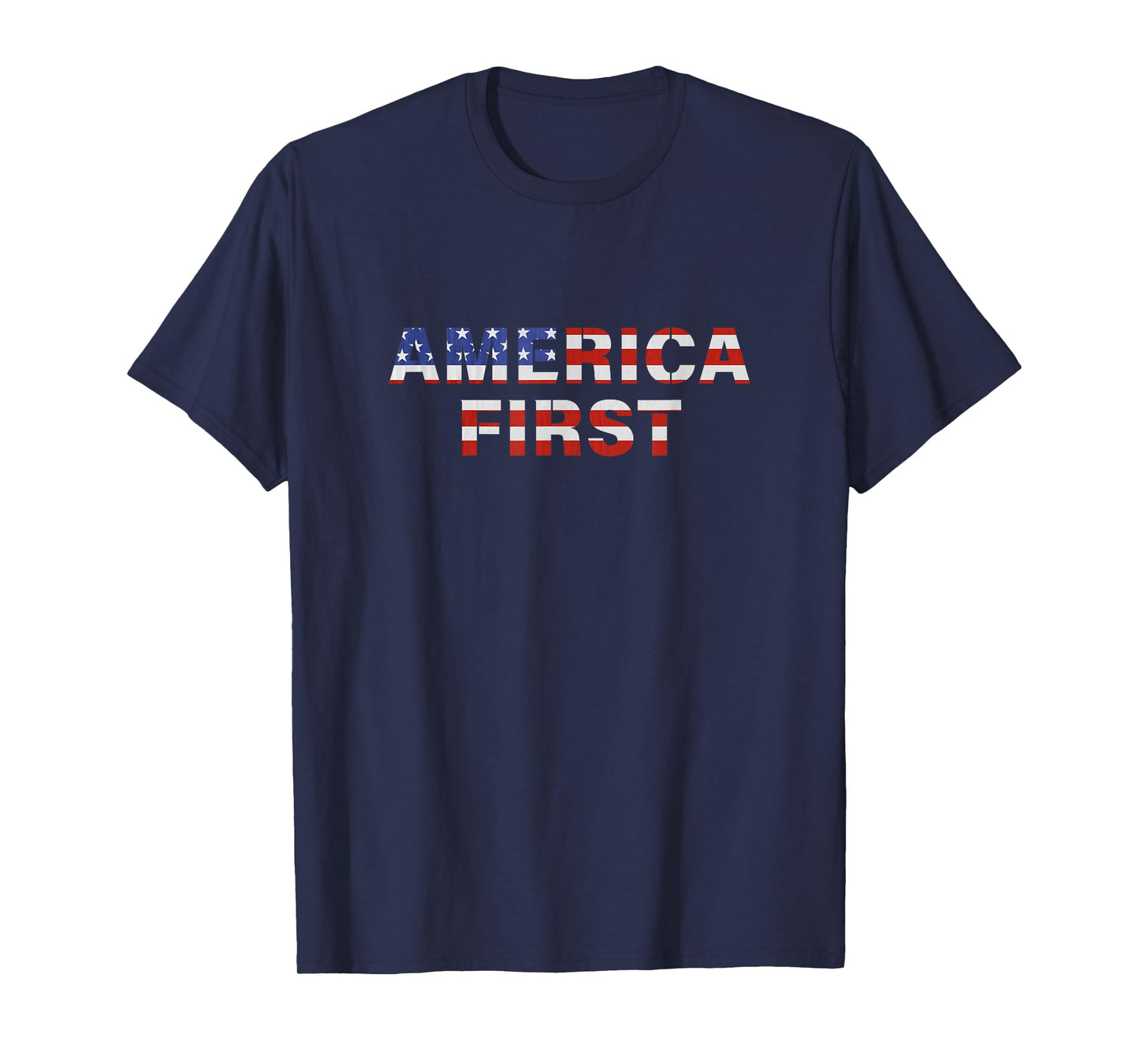 America First USA US Flag Patriotic 4th July Men Women Kids T-Shirt