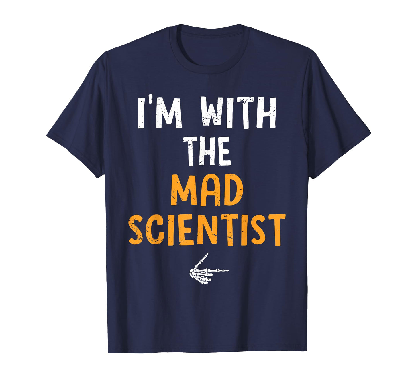 I'm with The Mad Scientist Costume Halloween Matching Couple T-Shirt