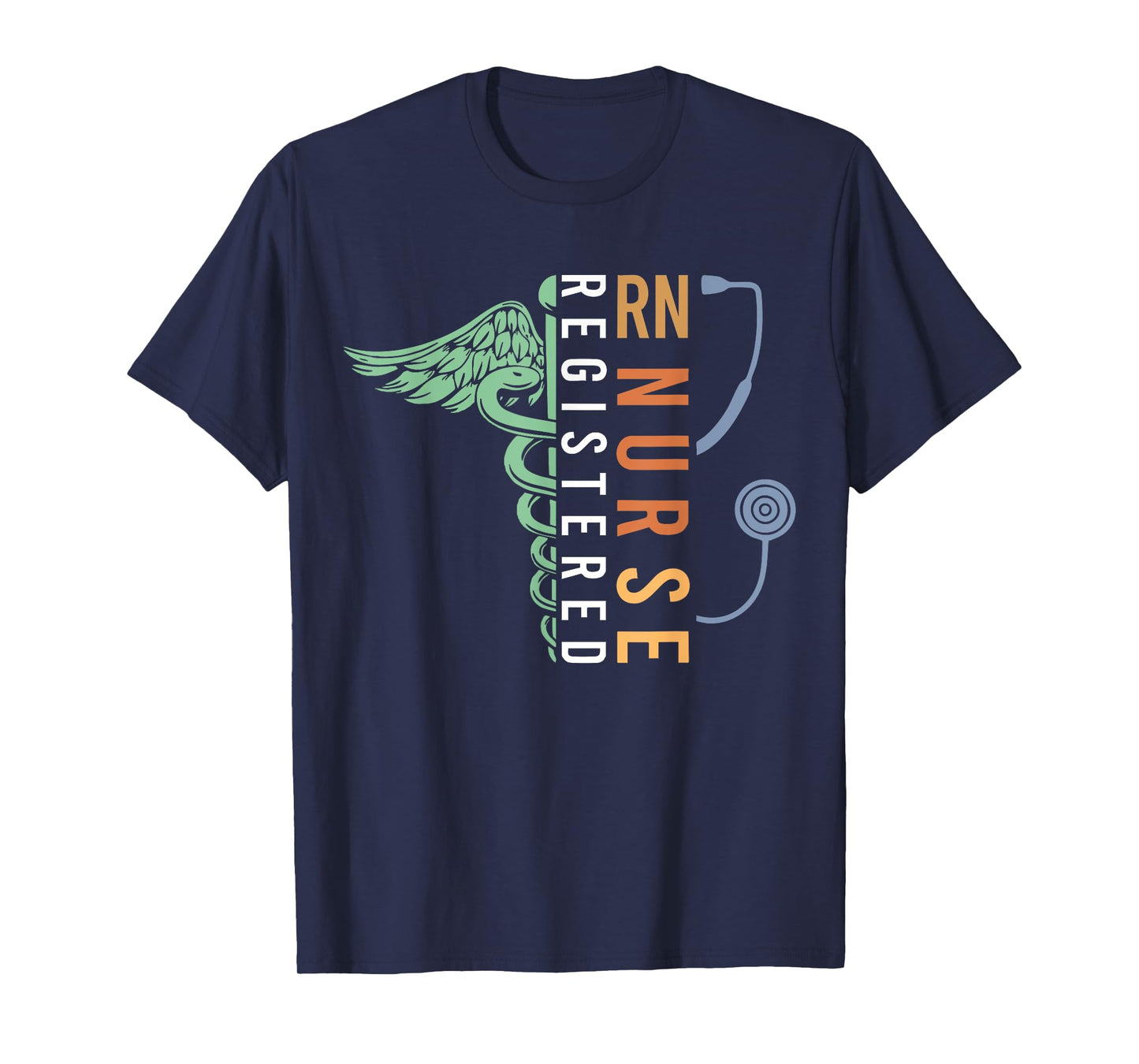RN Nurse Shirt Registered Nurse Stethoscope Nursing RN T-Shirt