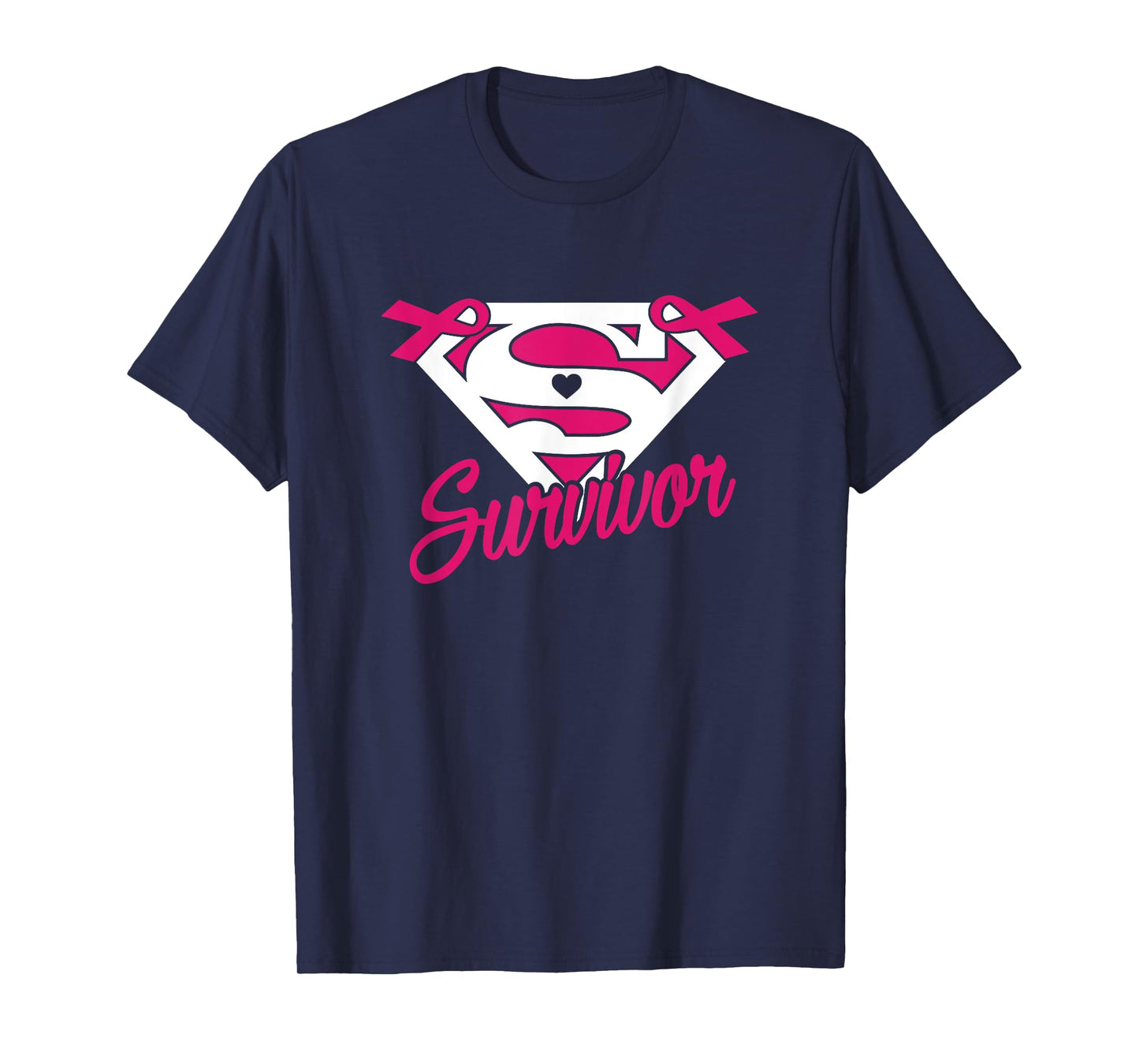 Survivors Superhero Pink Ribbon Breast Cancer Awareness T-Shirt