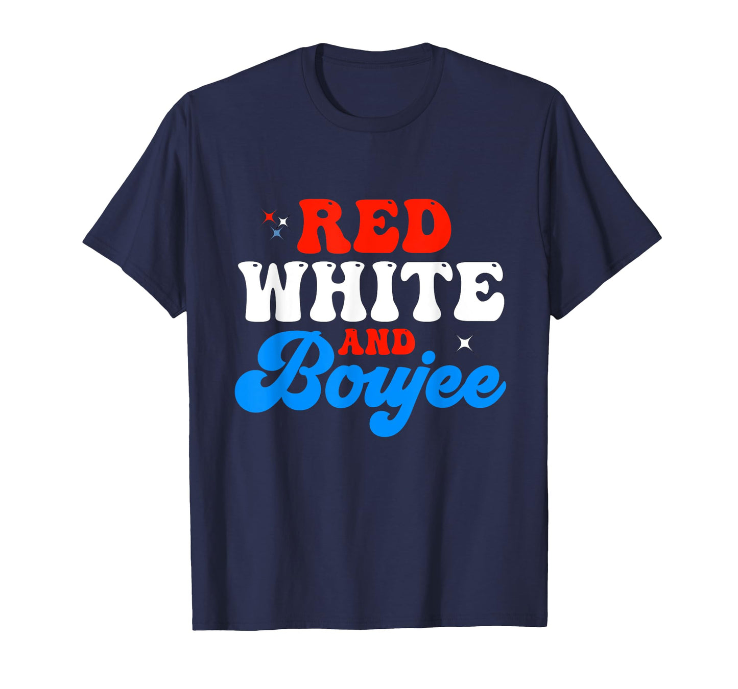 Retro Groovy Cute Red White And Boujee 4th Of July T-Shirt
