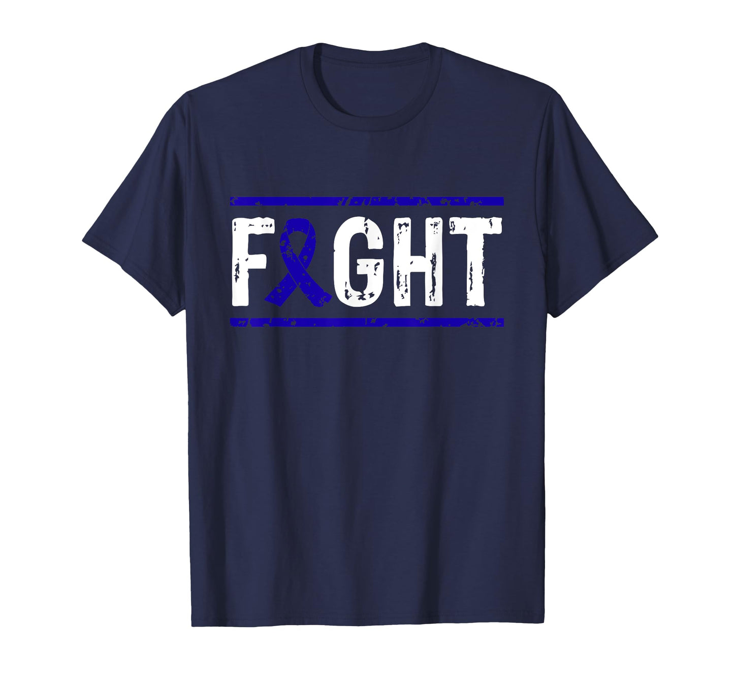 Rectal Cancer Awareness Fight Cancer Blue Ribbon T-Shirt T-Shirt