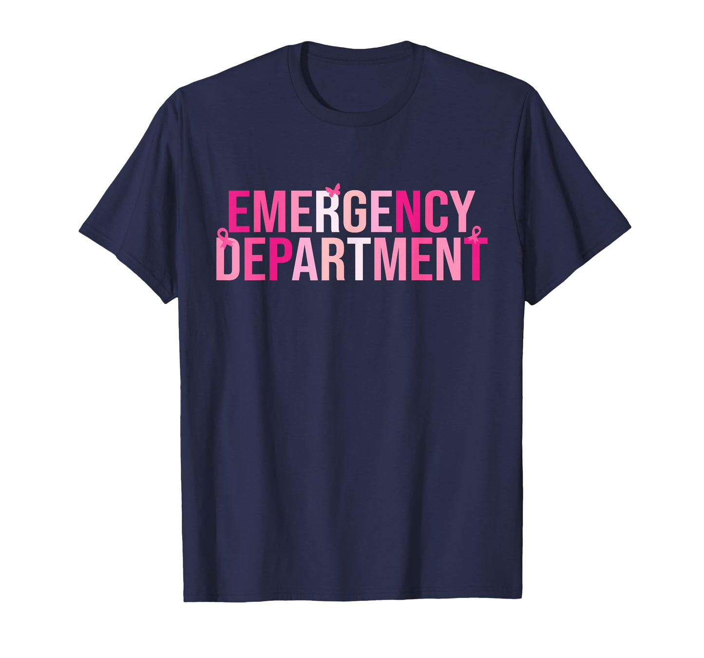 Emergency Department Emergency Room Nurse Breast Cancer T-Shirt