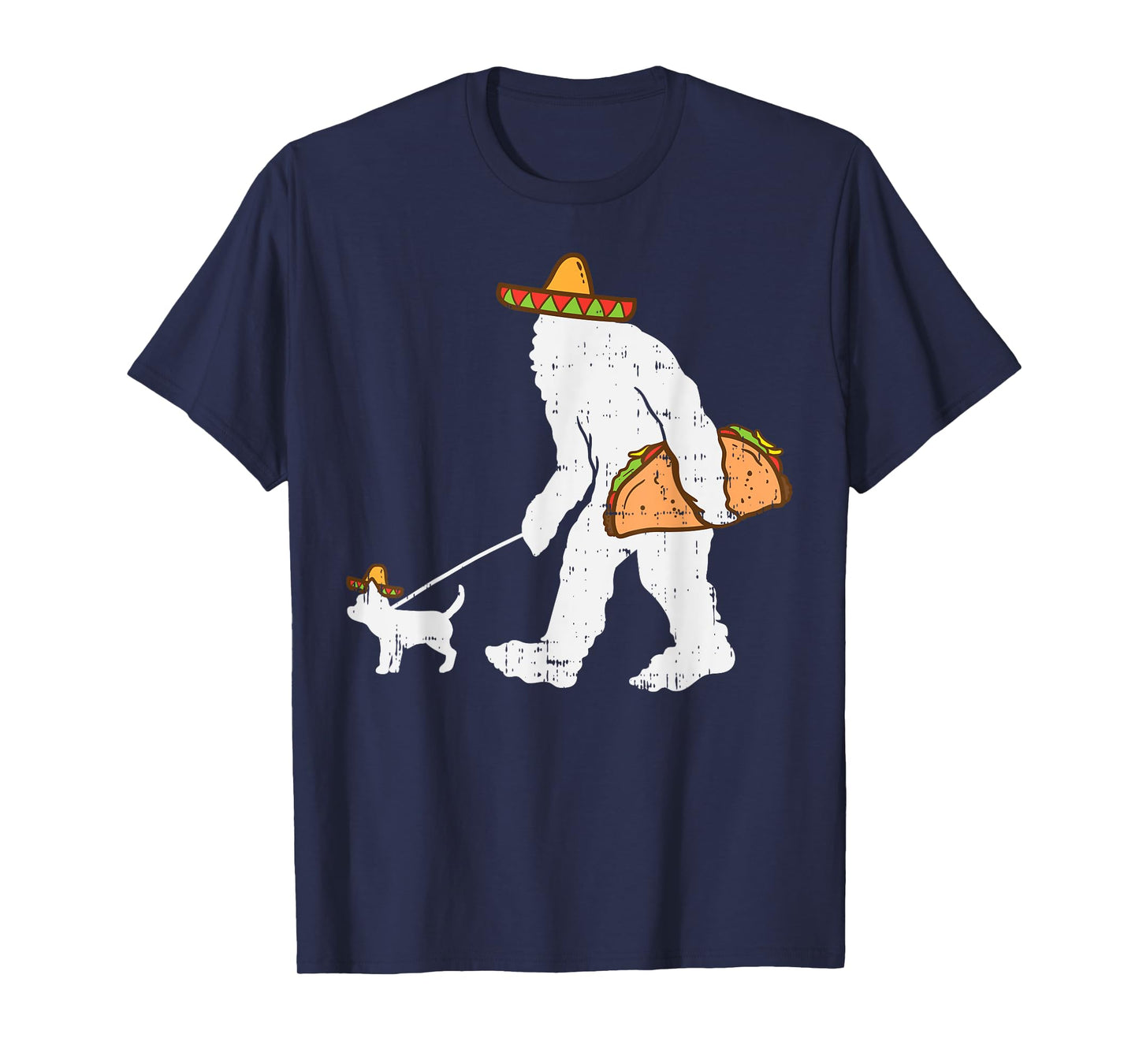 Bigfoot Sasquatch Taco Chihuahua Funny Cinco De Mayo Mexican T-Shirt