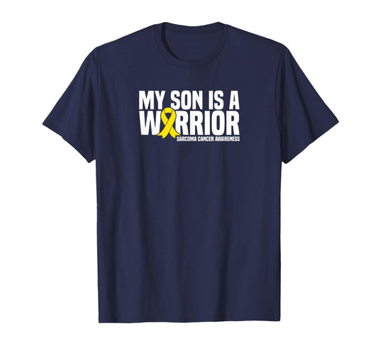 My Son is a Warrior Bone Cancer Sarcoma Cancer Awareness T-Shirt