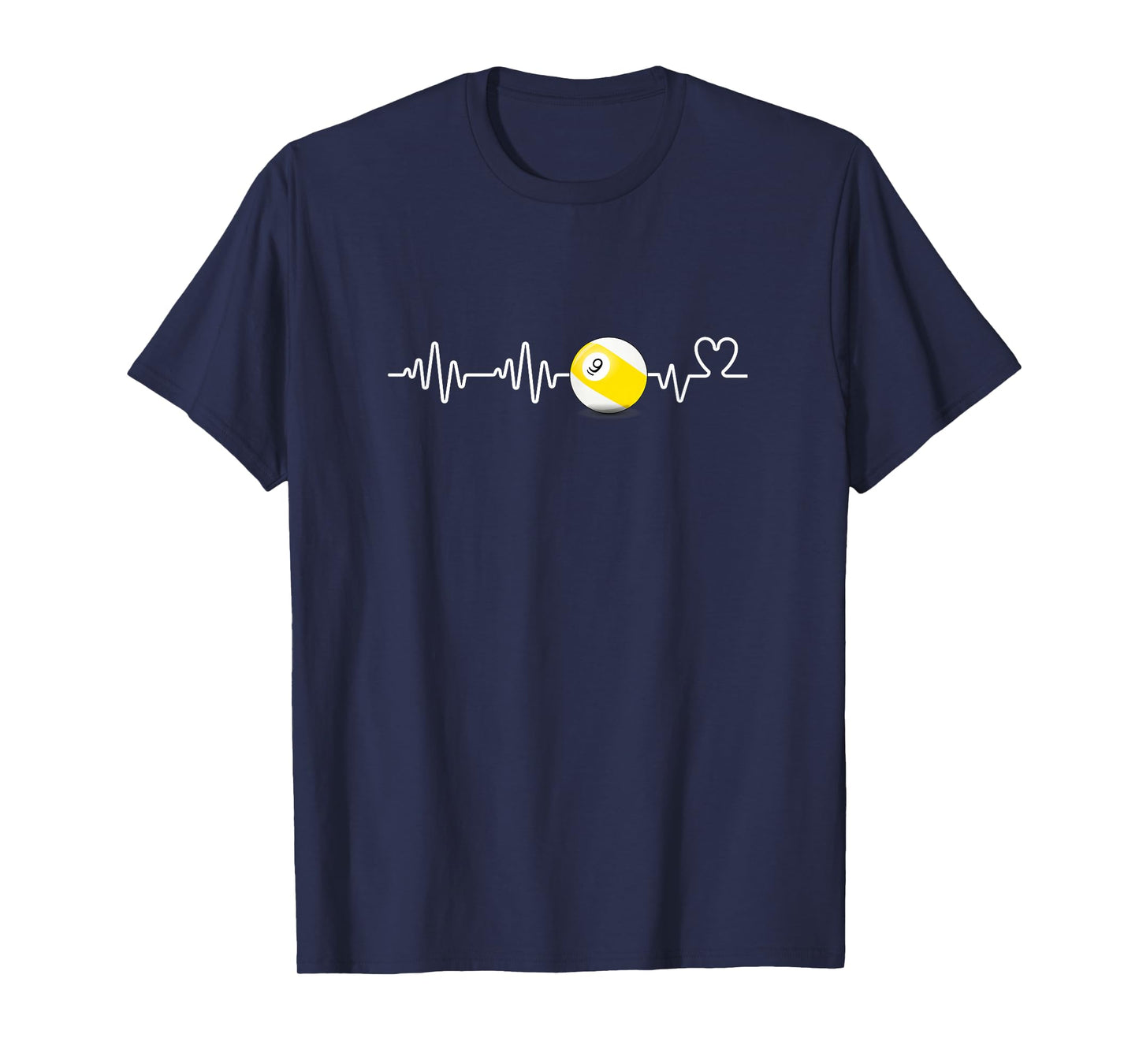 Heartbeat Billiard Nine Ball Funny 9-Ball Player Gift T-Shirt