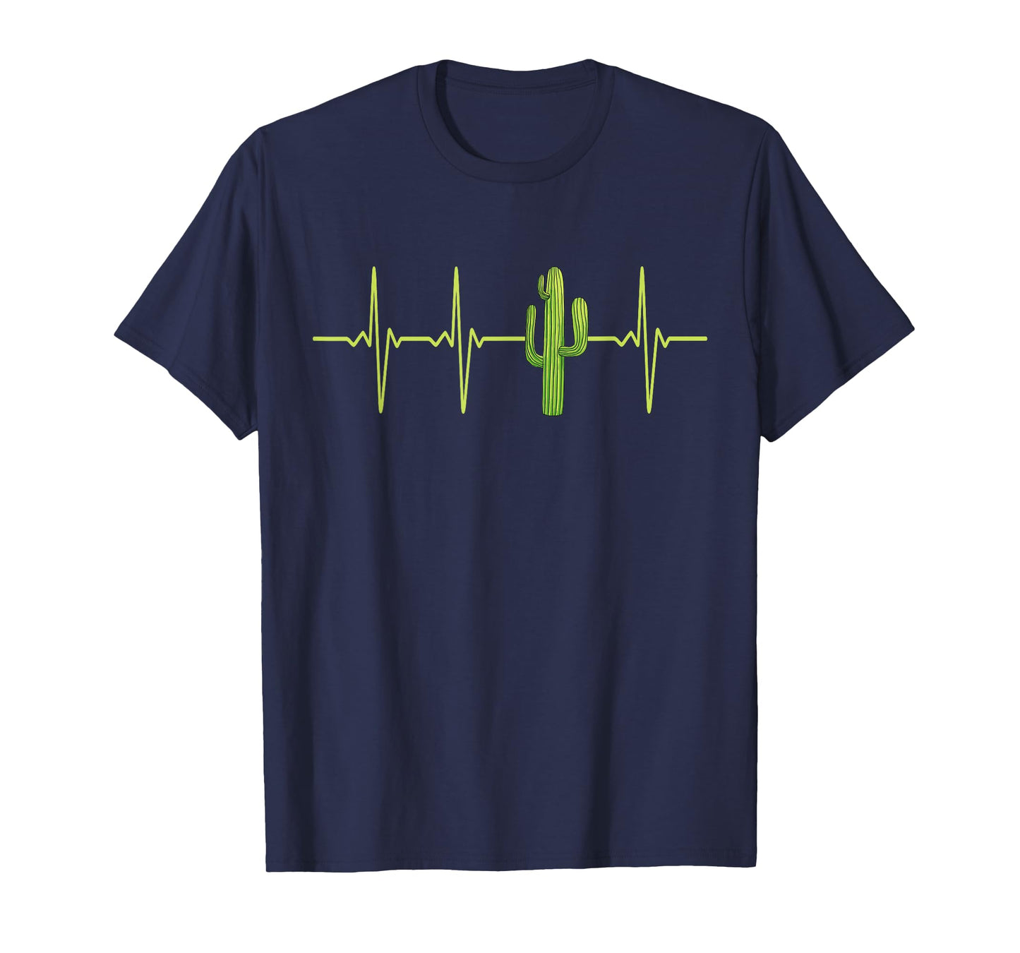 Saguaro Cactus Heartbeat Ekg Cacti Lover T-Shirt