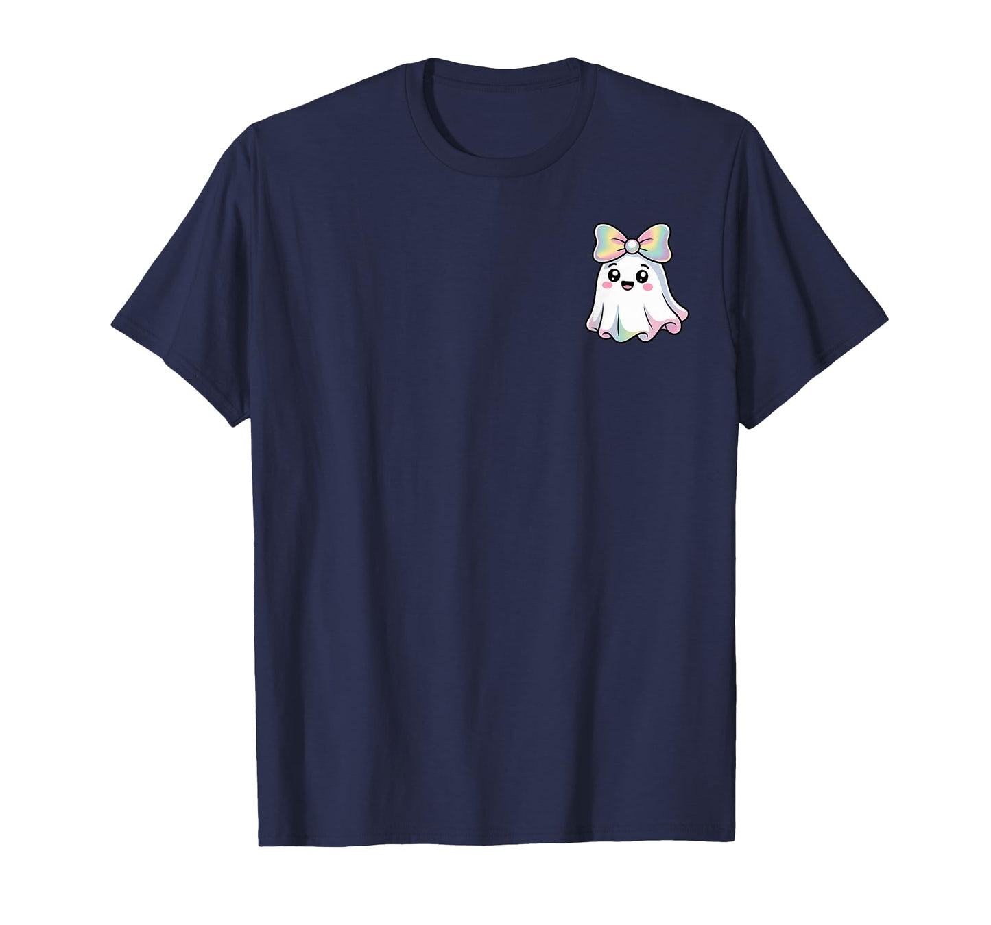 Halloween Ghost Spooky Season Costume Pocket Men Women Kids T-Shirt