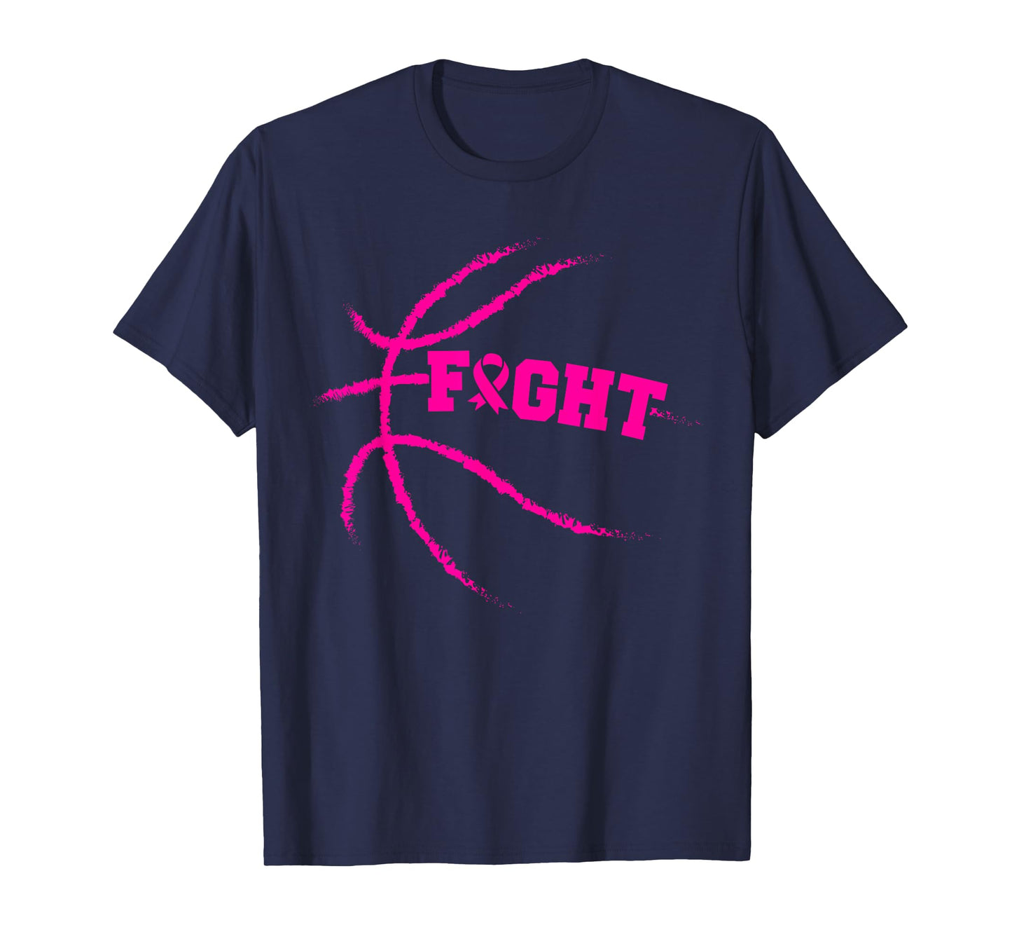 Breast Cancer Fight Basketball Player Pink Ribbon Awareness T-Shirt