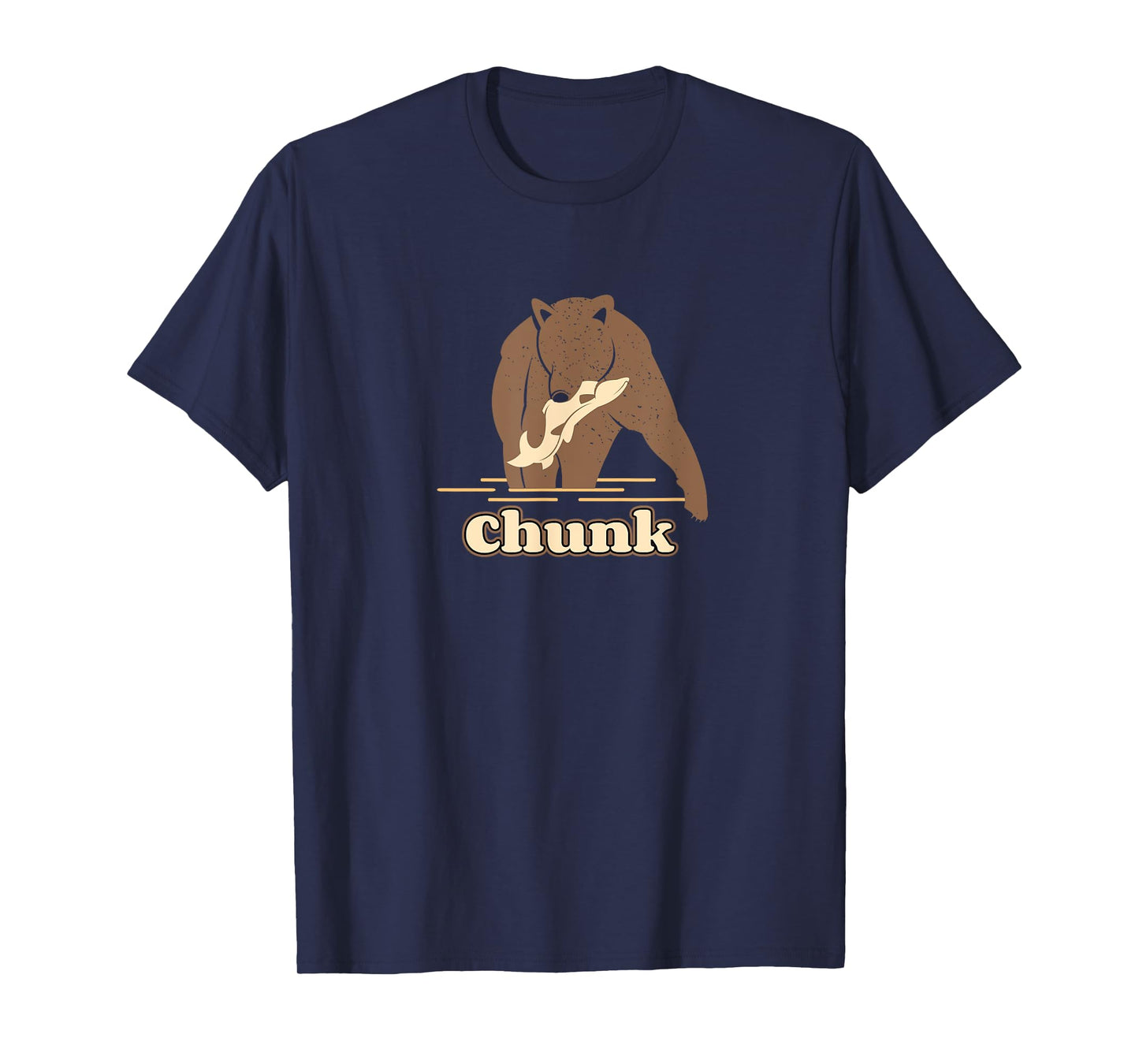 Chunk Fishing Bear fat brown grizzly fan beartober week 2023 T-Shirt