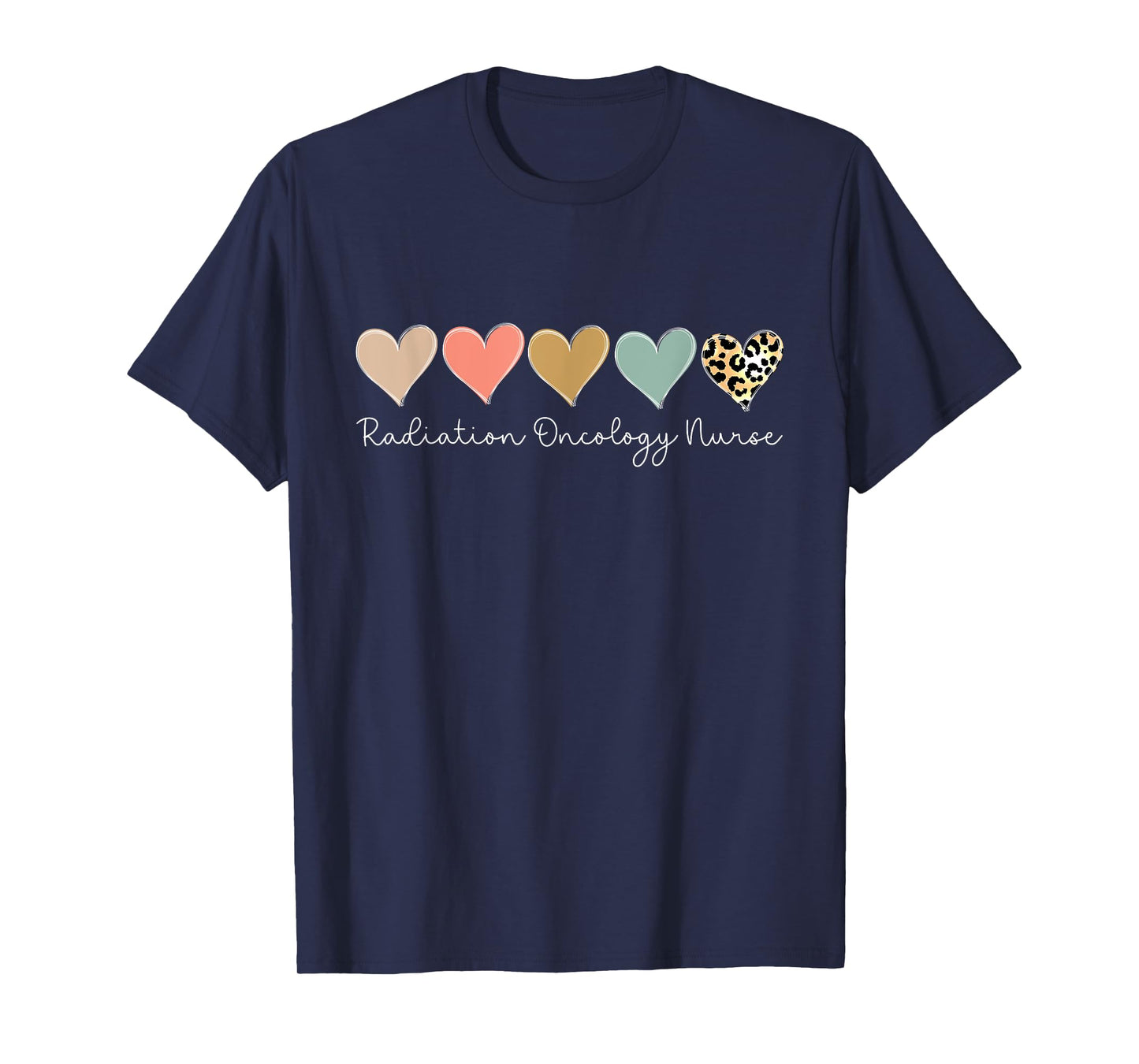 Radiation Oncology Nurse Leopard Heart, valentine's Day T-Shirt