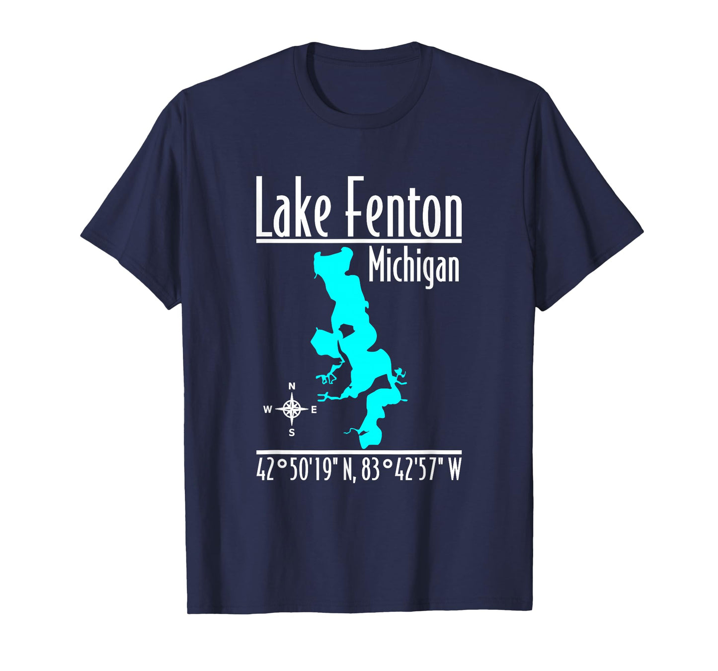 Modern Lake Fenton - Michigan T-Shirt