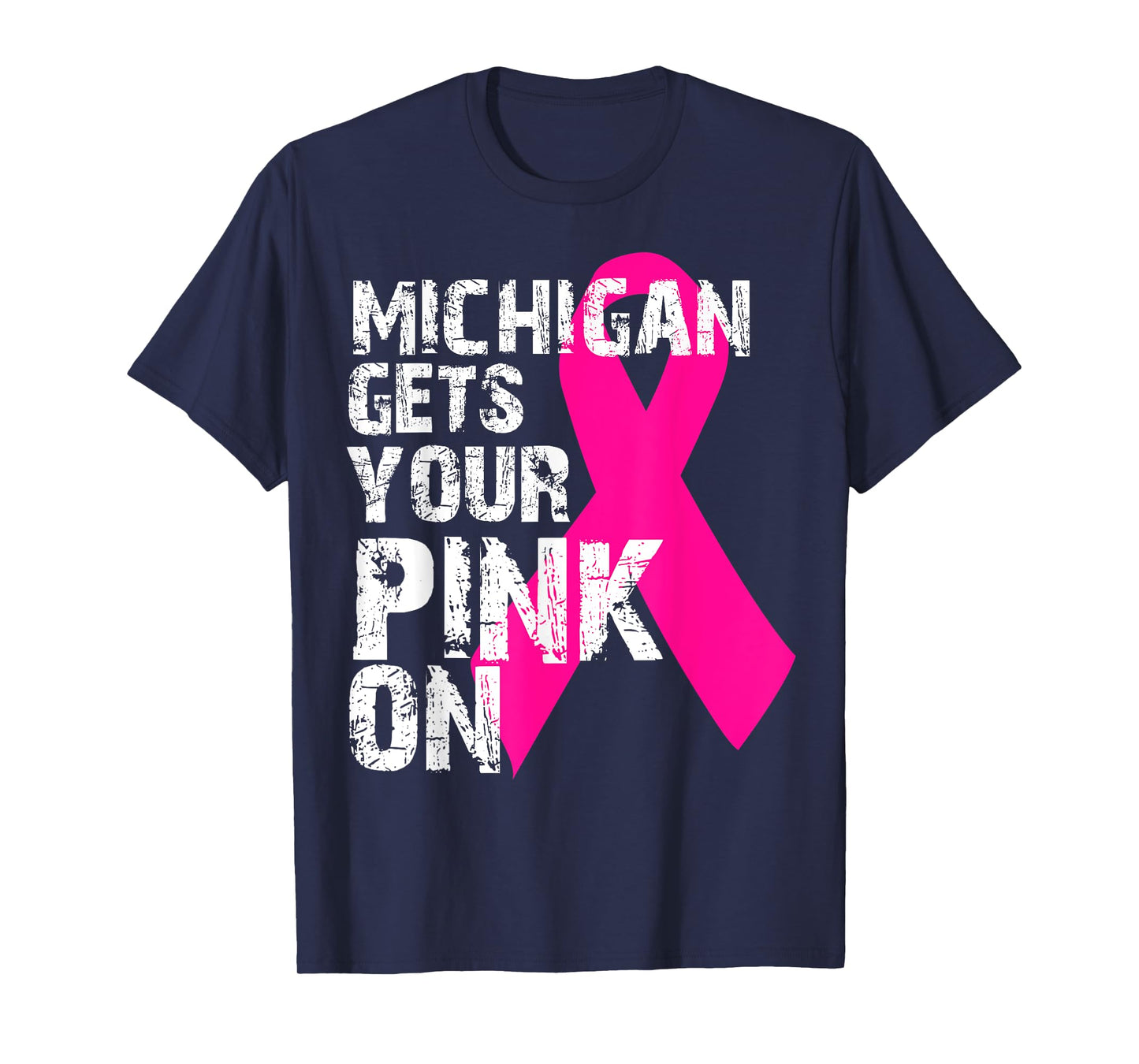 Breast Cancer Awareness Tshirt Survivor Fight Like MICHIGAN T-Shirt
