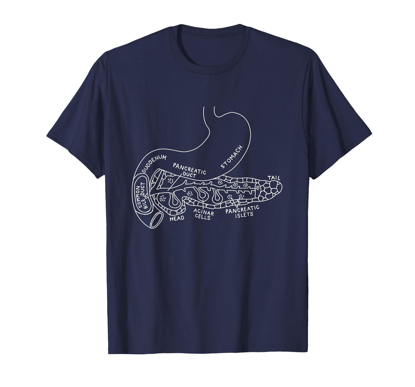 Pancreas Anatomy Pancreatic Pancreatitis Endocrinologist T-Shirt