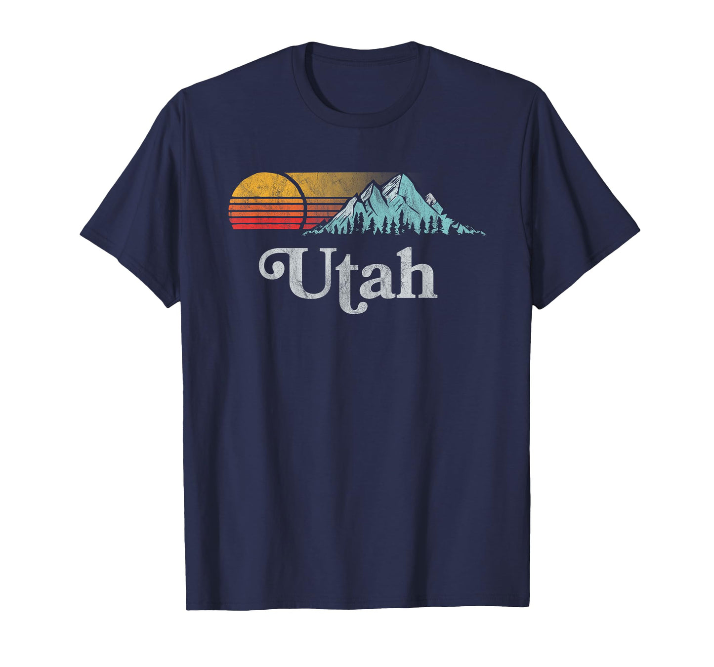 Utah Vintage Mountain Sunset Eighties Retro Graphic T-Shirt