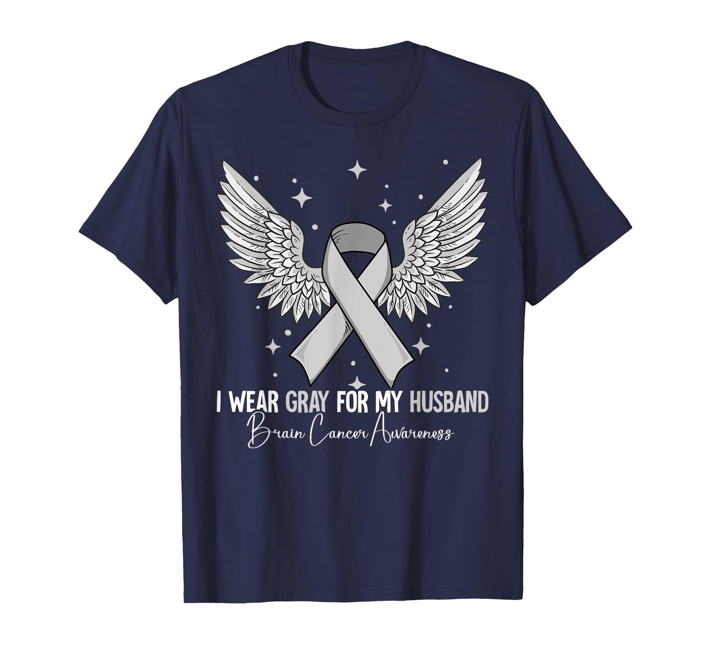 Husband Brain Cancer Awareness T-Shirt