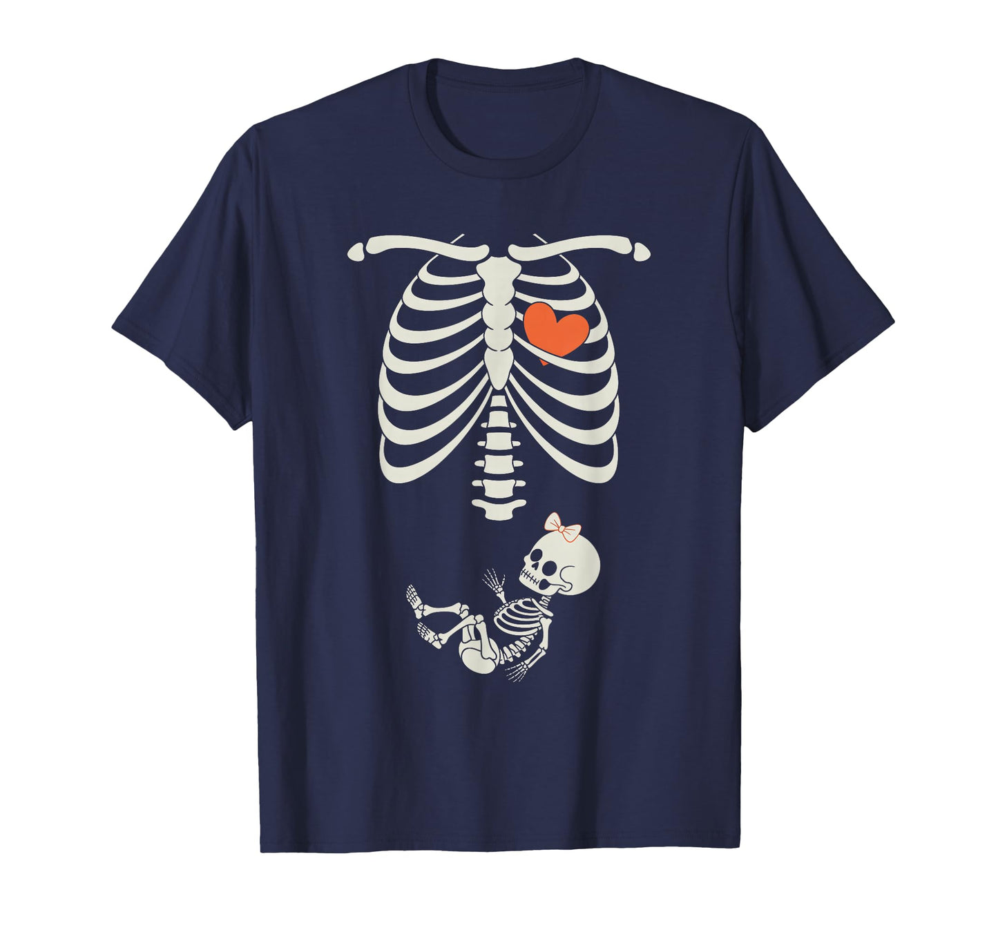 Baby Shower Skeleton Halloween Pregnancy Annoucement Girls T-Shirt