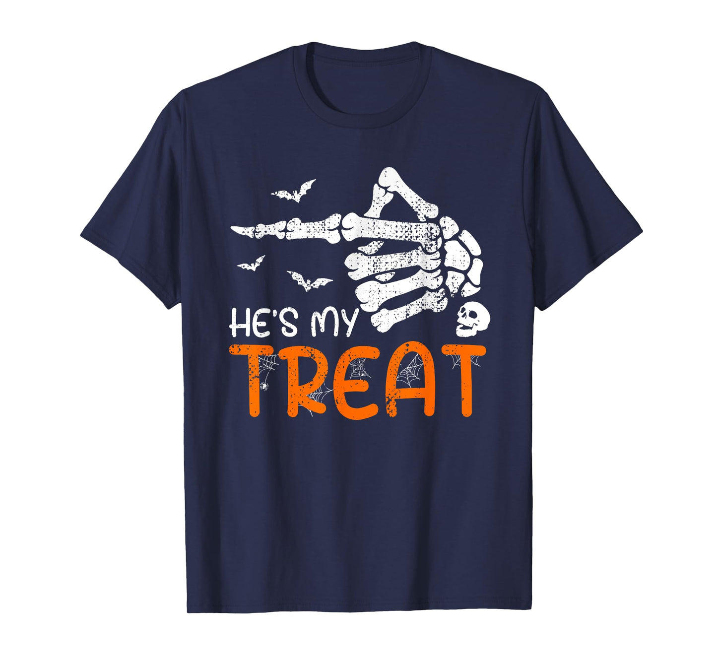 He's My Treat Skeleton Hand Halloween Costume Couples T-Shirt