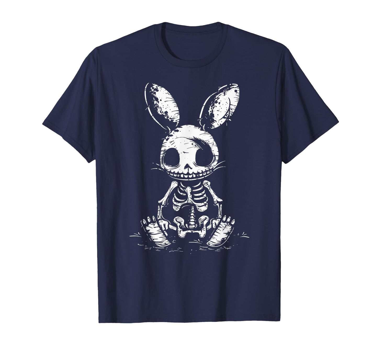 Skeleton Bunny Rabbit Skull Alt Goth Grunge Horror Aesthetic T-Shirt