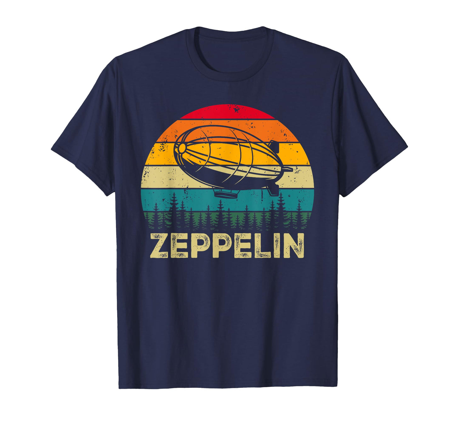 Vintage Retro Zeppelin 70s 80s Dirigible Airship Blimp T-Shirt