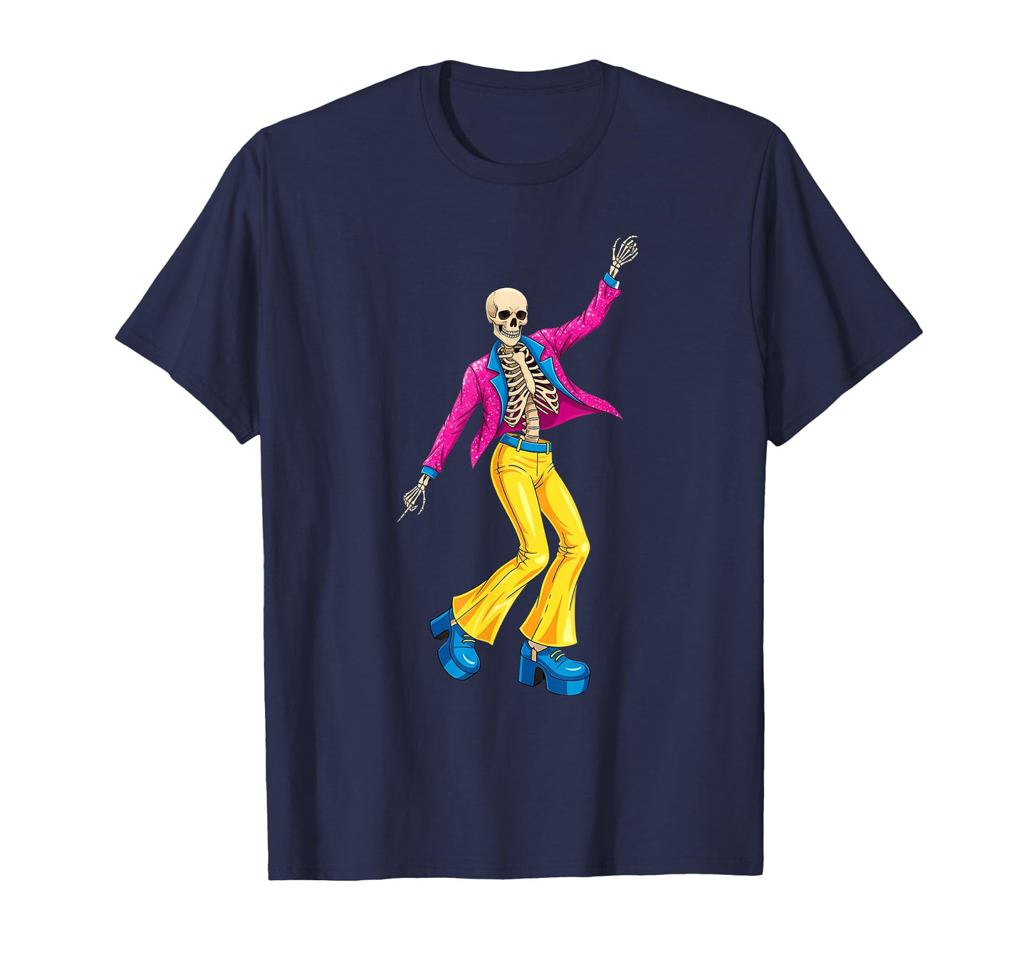 Disco Skeleton Retro Dance Halloween T-Shirt