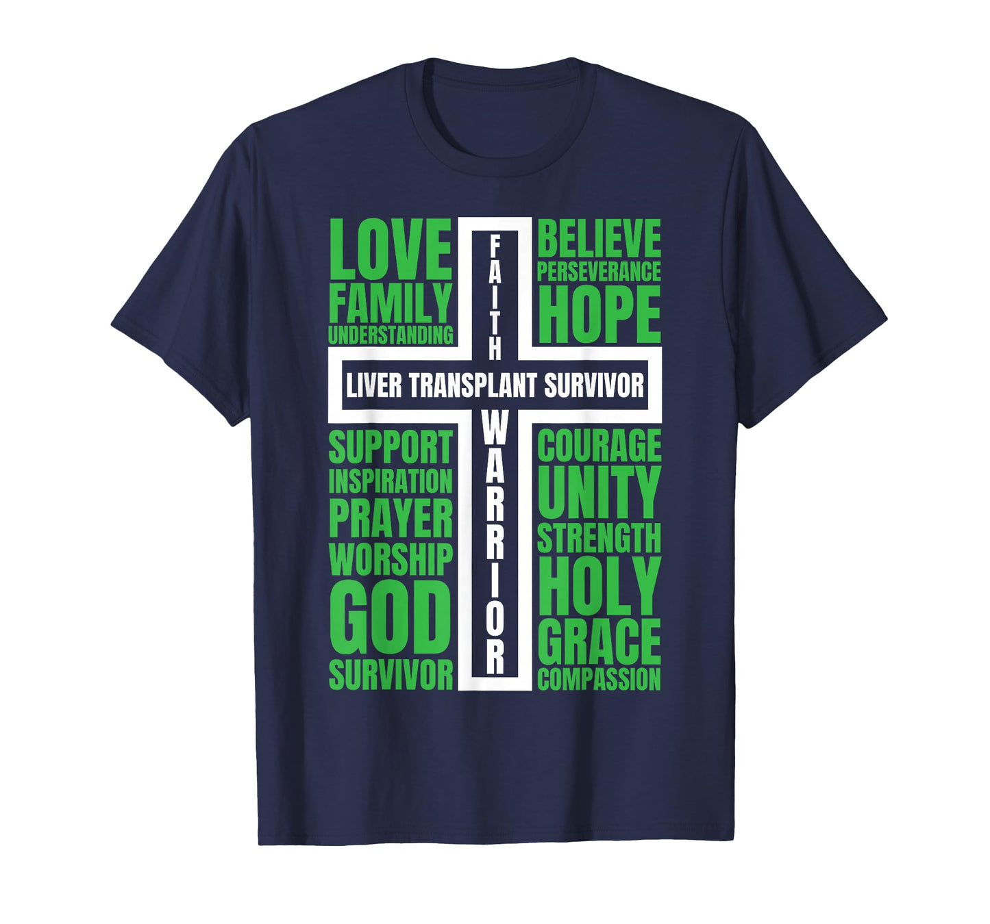 Liver Transplant Survivor, Christian Liver Transplant T-Shirt, Small