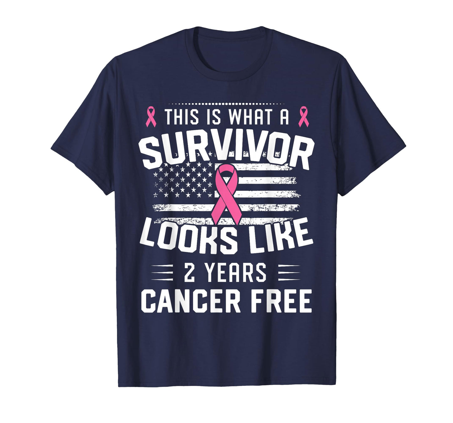 Breast Cancer 2 Years Survivor Of Being Breast Cancer Free T-Shirt