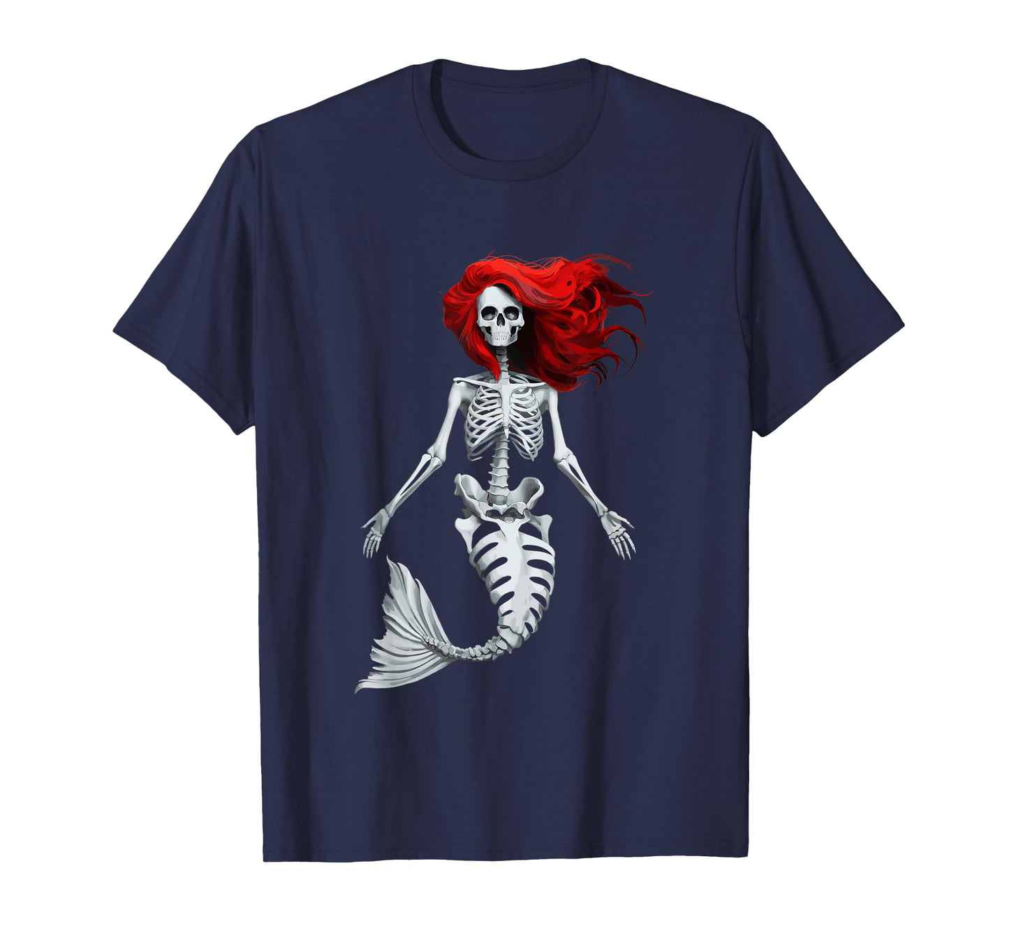 Skeleton Mermaid Halloween T-Shirt
