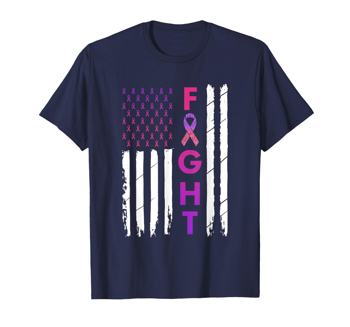 Breast Cancer & Domestic Violence Awareness Fight Survivor T-Shirt