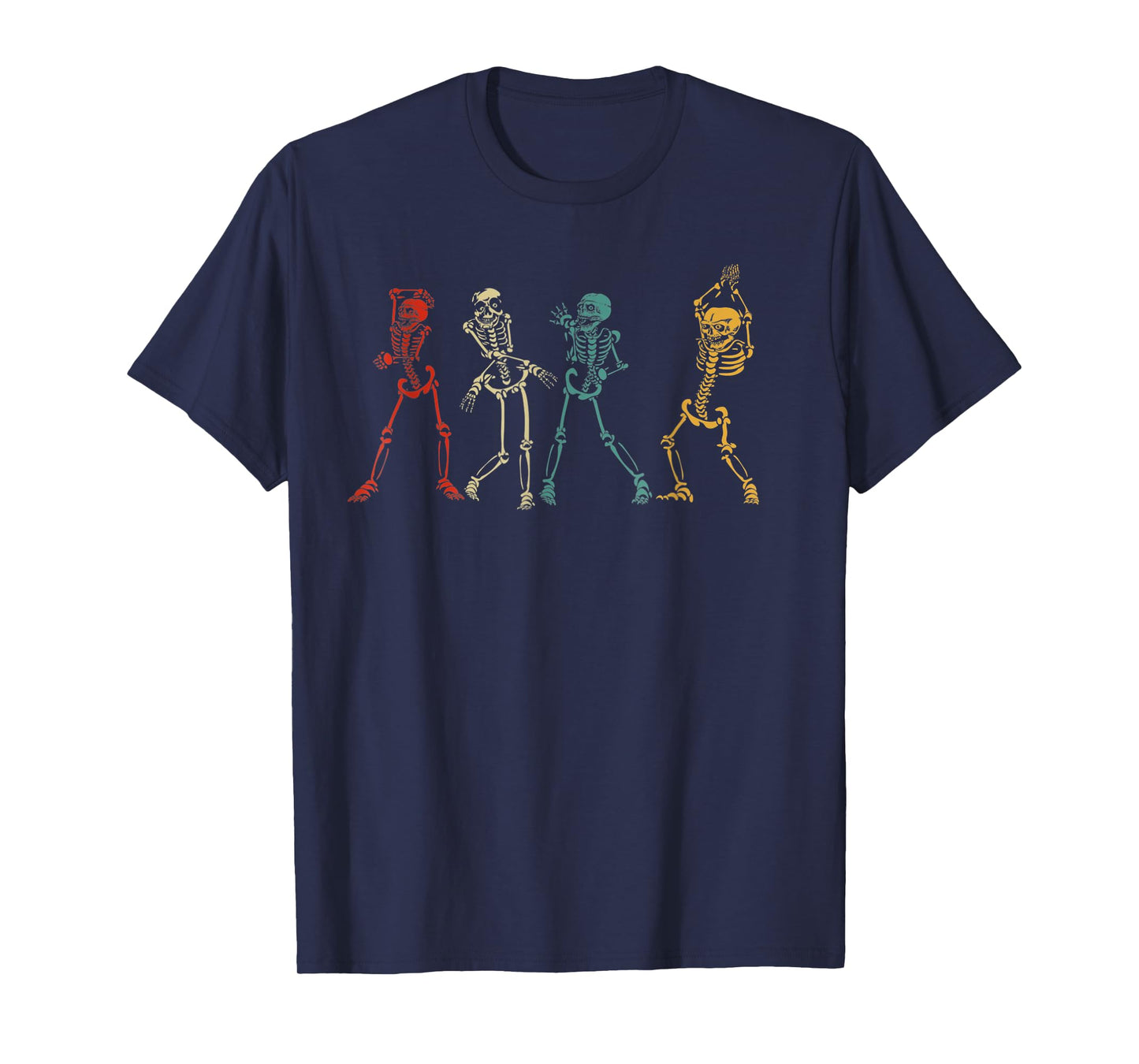 Halloween Dancing Skeletons Have a Spooky Day Funny Retro T-Shirt