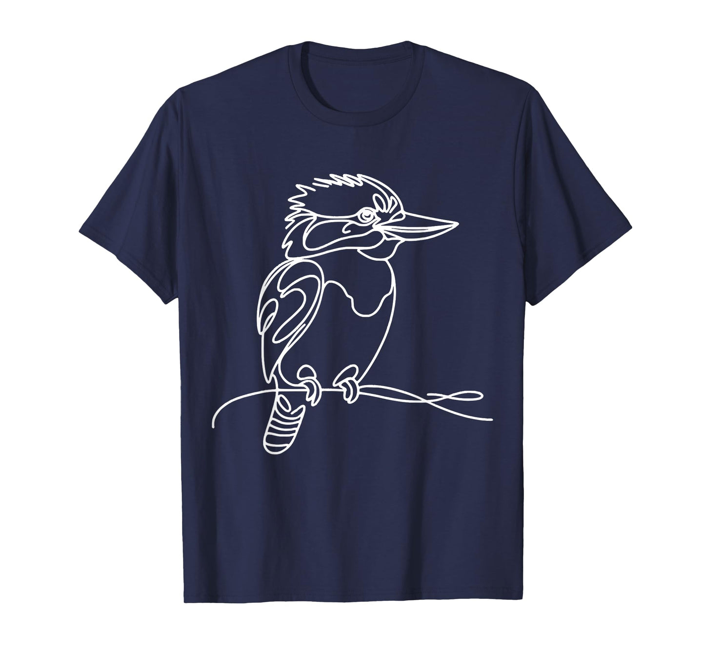 Line Art Bird Ornithologist Kookaburra T-Shirt