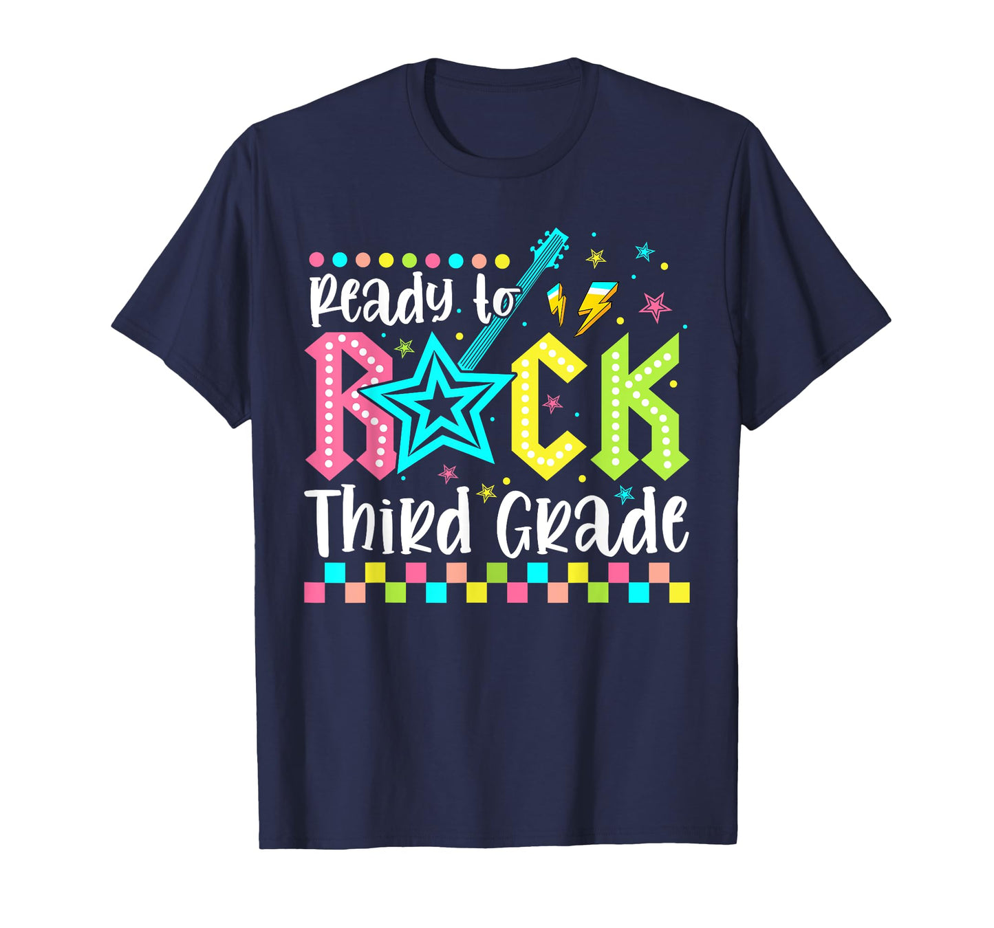 Ready To Rock Third Grade Back To School 3rd Grade Boys Kids T-Shirt