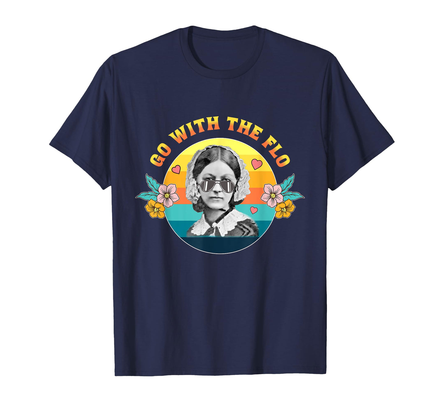 Go With the Flo - Nurses Day Week Celebration Funny Vintage T-Shirt