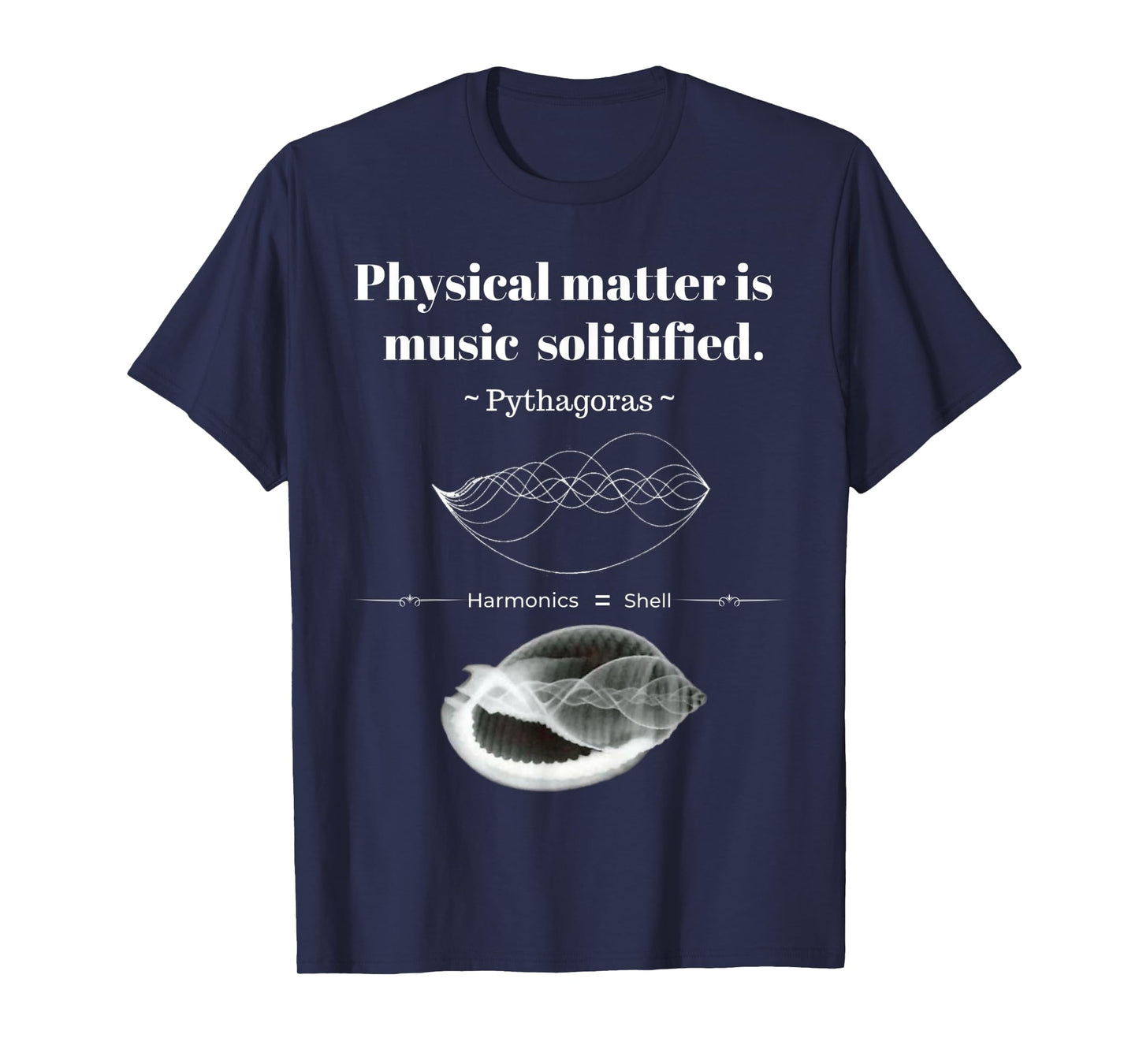 Pythagoras "Physical Matter Is Music Solidified" Logo T-Shirt