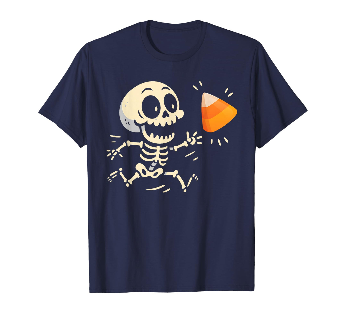 Funny Halloween Skeleton Candy Corn Costume Kids Boys Girls T-Shirt